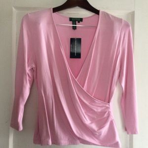 Ralph Lauren blouse, NWT, L, pink, soft material.